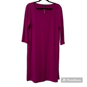 Eileen Fisher Ballet Neck Knee Length Dress